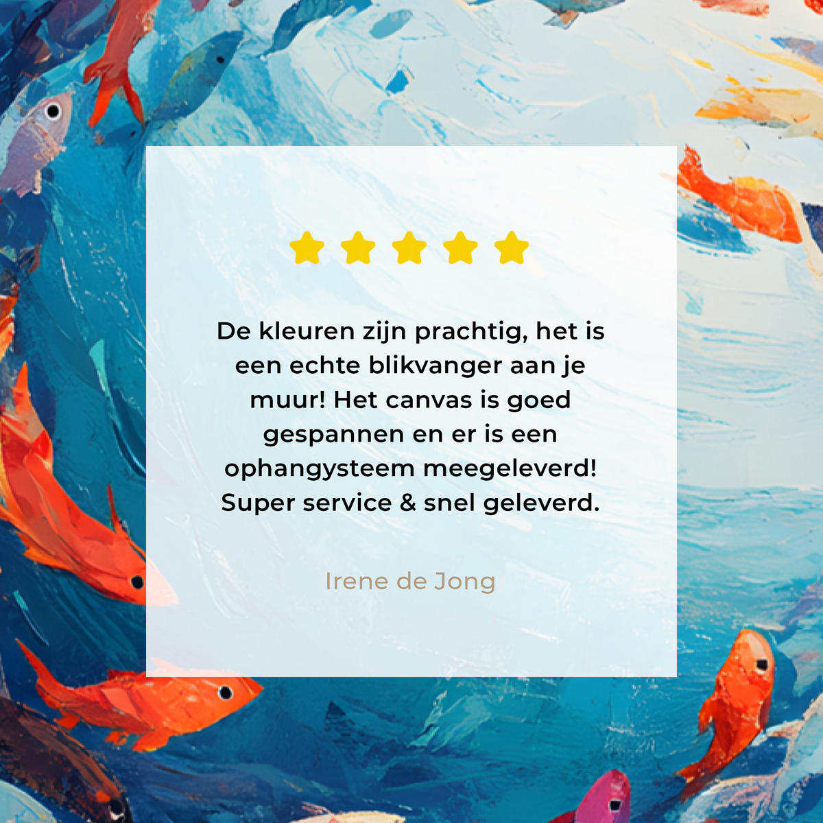 LEINWANDBILD Meer - Fische - Bunt - Dynamisch 90x140 cm - Hellblau, Textil (90/140cm) - MuchoWow