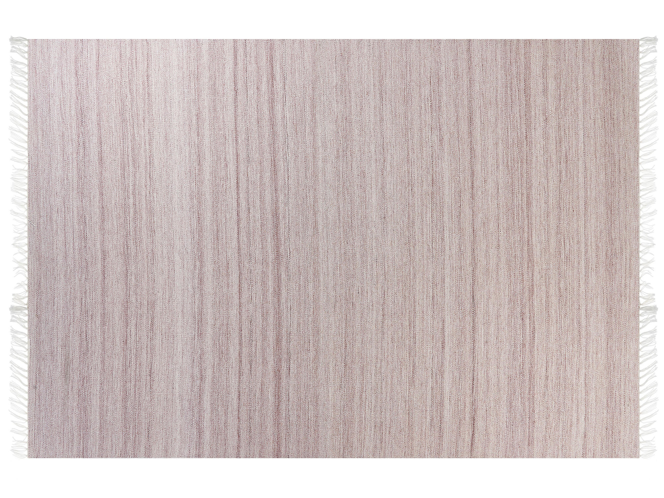 TEPPICH geflochten Malhia 230/160 cm - Rot, Kunststoff (160/230cm) - Beliani