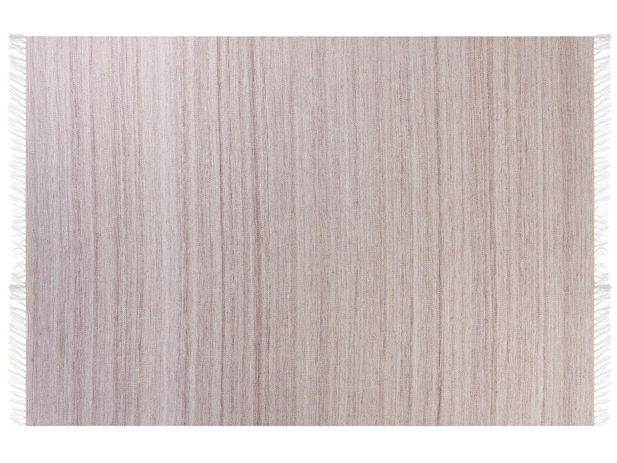 TEPPICH geflochten Malhia 230/160 cm - Rot, Kunststoff (160/230cm) - Beliani