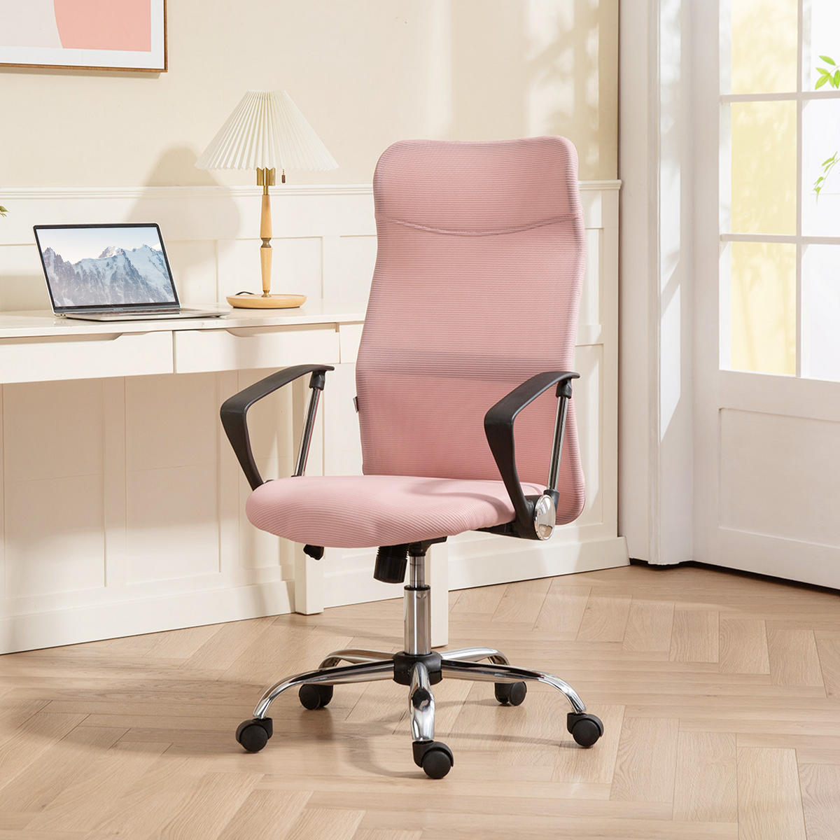 CHEFSESSEL Rosa 63.0/65.0/119.0 cm - Rosa, Textil (65/119/63cm)