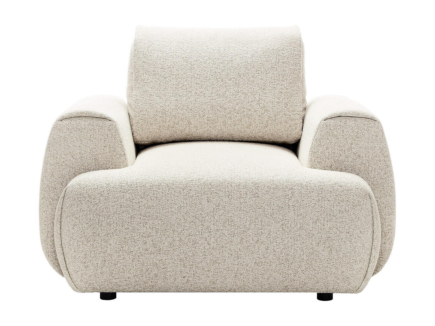 SESSEL mit gerader Rückenlehne - 1 Person - stoff - beige Monelia - Beige, Textil (109/81/85cm) - Vente-Unique