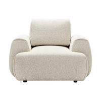SESSEL mit gerader Rückenlehne - 1 Person - stoff - beige Monelia - Beige, Textil (109/81/85cm) - Vente-Unique