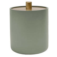 WATTESTÄBCHENBEHÄLTER Oria 10/10/12,2 cm - Grün, Kunststoff (10/12.2/10cm) - Douceur d´intérieur