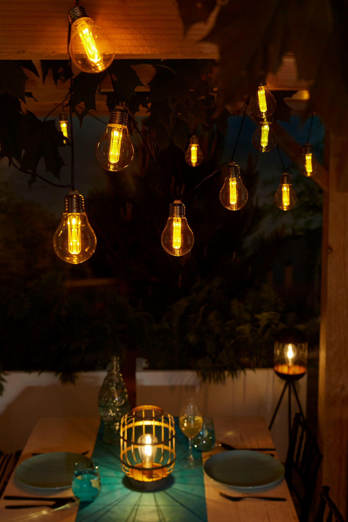 PARTYLICHTER 18/12/32cm - Schwarz, Glas (32cm) - Luxform