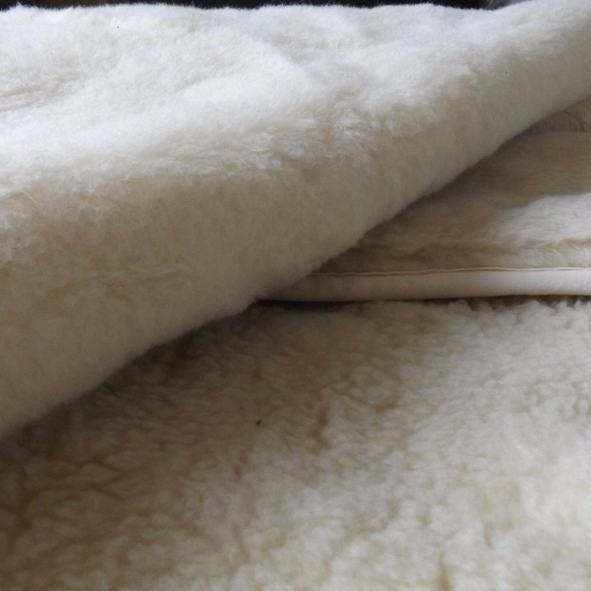 TAGESDECKE Merinowolle sehr dick Naturfarben - Beige/Weiß, Fell (200/220cm) - Provellus