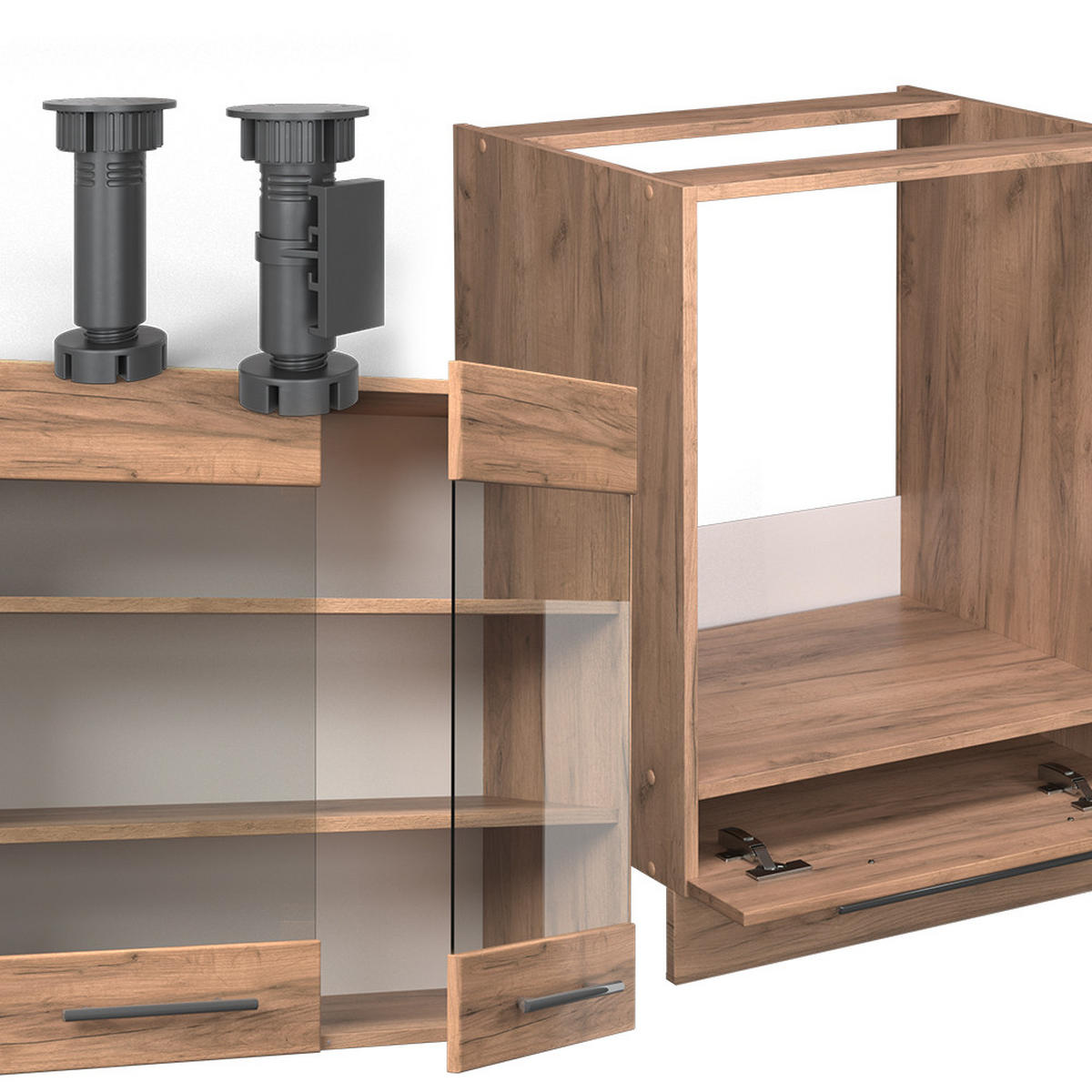 ROHOVÁ KUCHYŇ Fame-Line Zlatý mocný dub - medově dubová, kompozitní dřevo (190/81.6/60cm) - Vicco