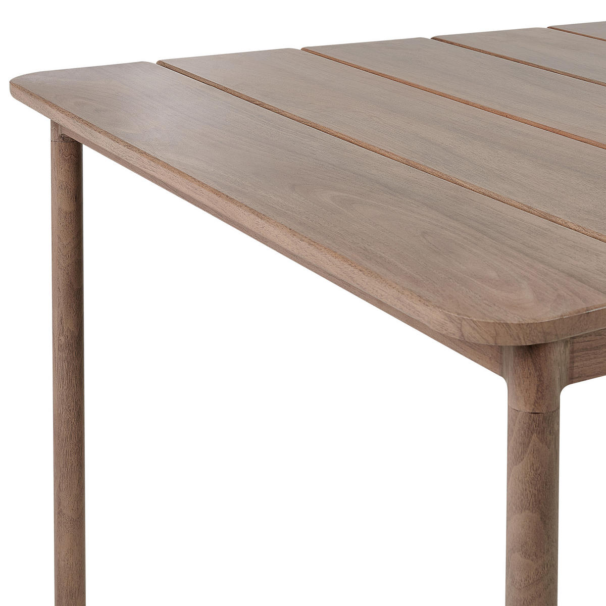 GARTENTISCH 6-Sitzer Dunkler Holzfarbton Flavia - Dunkelbraun, Metall (96/185/76cm) - Beliani