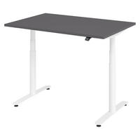 SCHREIBTISCH elektrisch Bluetooth & App XDLR 120/80/72 cm in Graphitfarben/Weiß - Graphitfarben/Weiß, Holzwerkstoff (120/80/72cm) - bümö