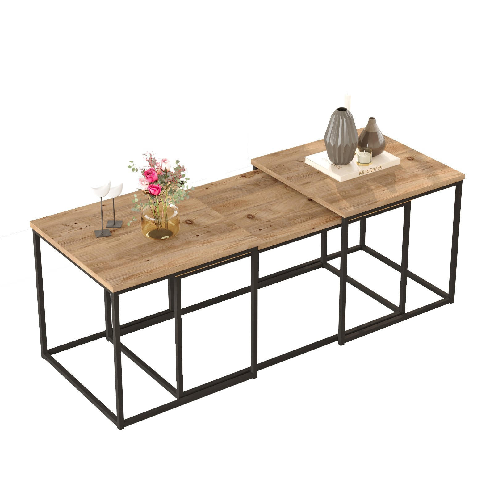 Habitat Garten Couchtisch Braun 45x44x90 cm