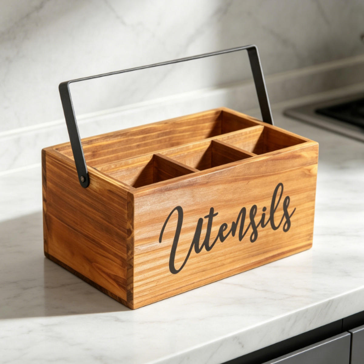 BESTECKAUFBEWAHRUNGSBOX, Bambus, Braun, 22 x 15 x 11 cm - Braun, Holz (15/11/22cm) - Authentics
