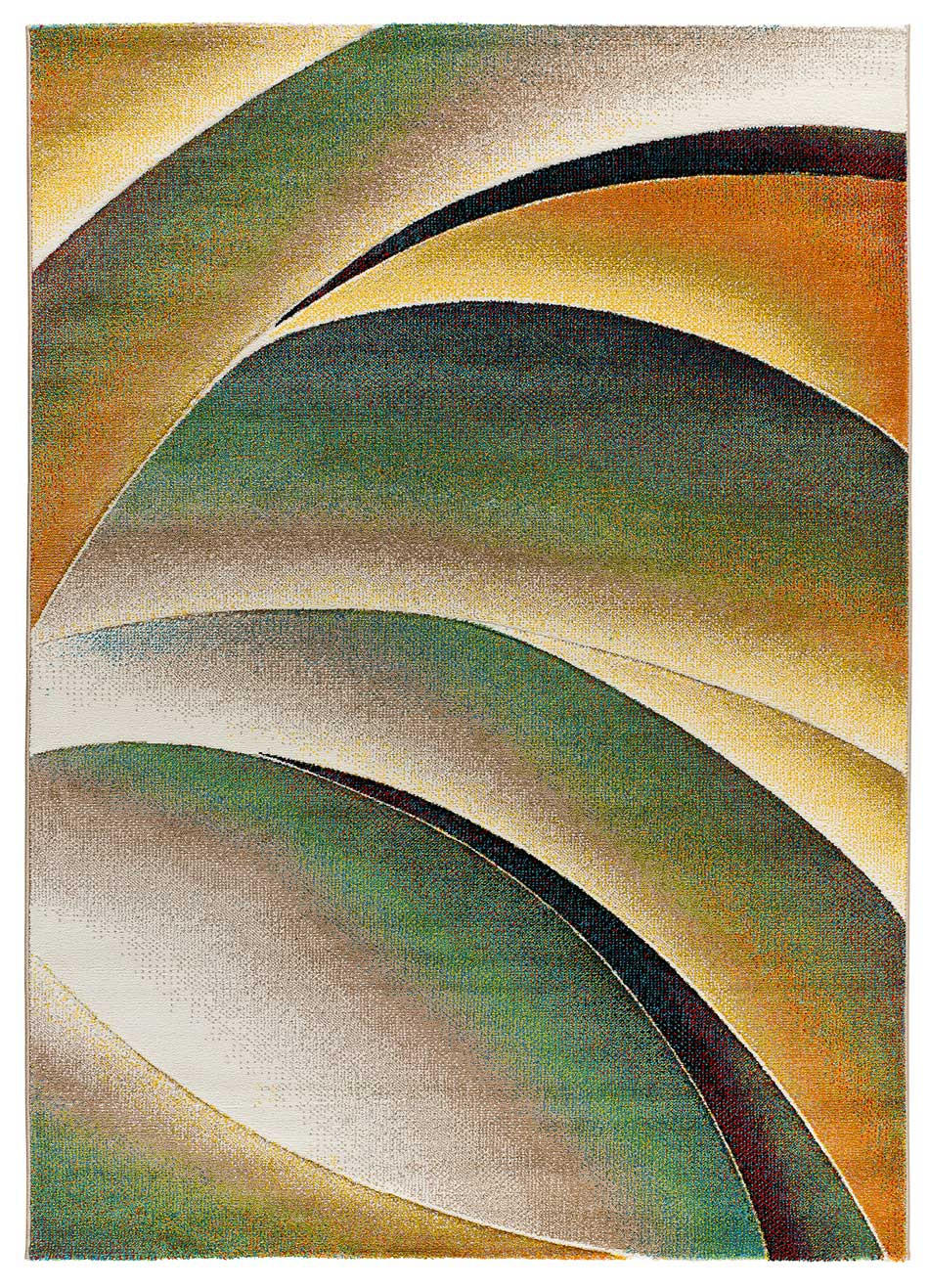 Atticgo Webteppich Grün, Orange, Beige 160x230 cm
