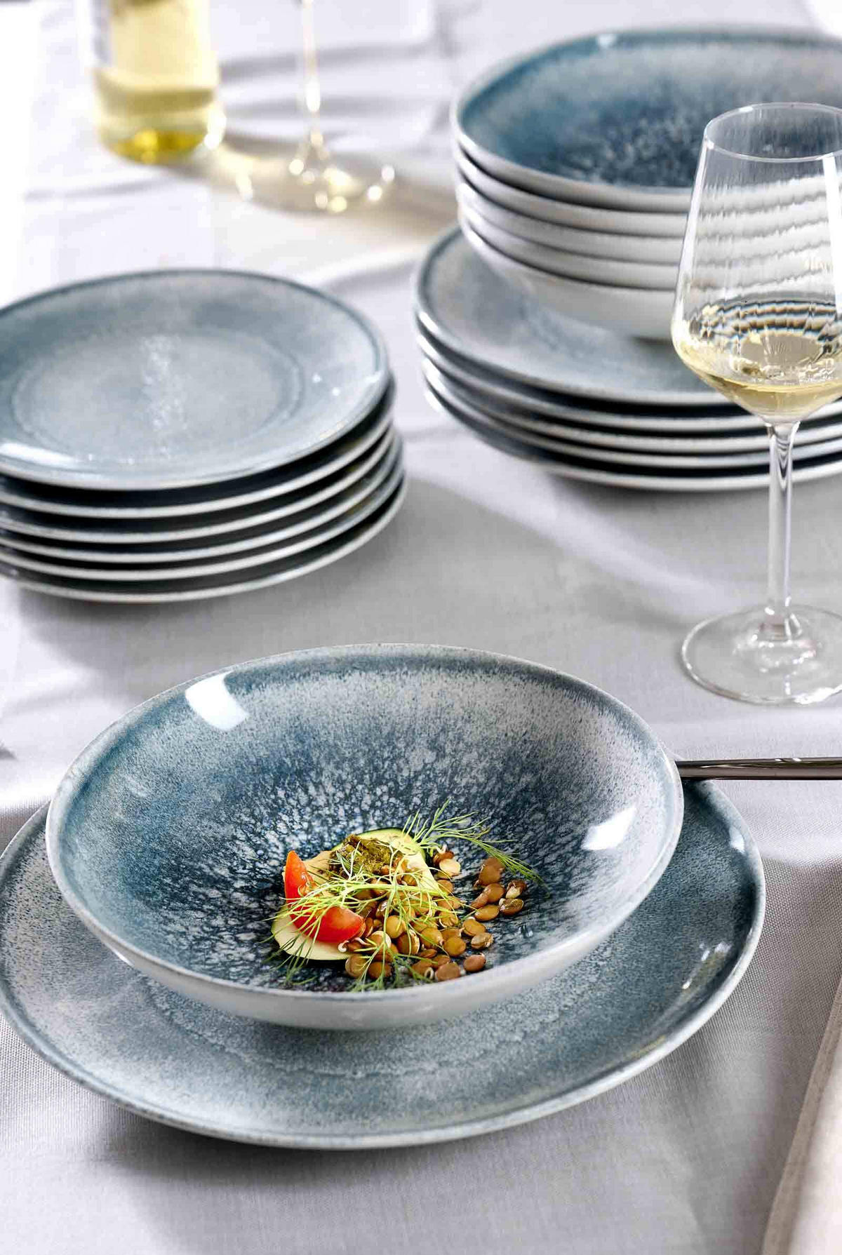 STARTER-SET Grana grau 16er Set - Grau, Keramik (1/1/1cm) - Ritzenhoff Breker