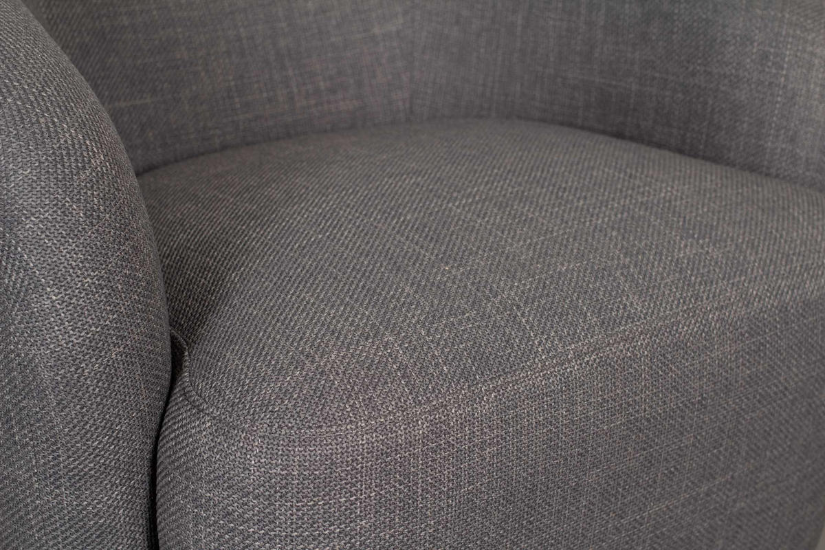 SESSEL Loconia grau drehbar 89/76/87 cm - Grau, Textil/Metall (89/78/87cm) - Mr. Deko