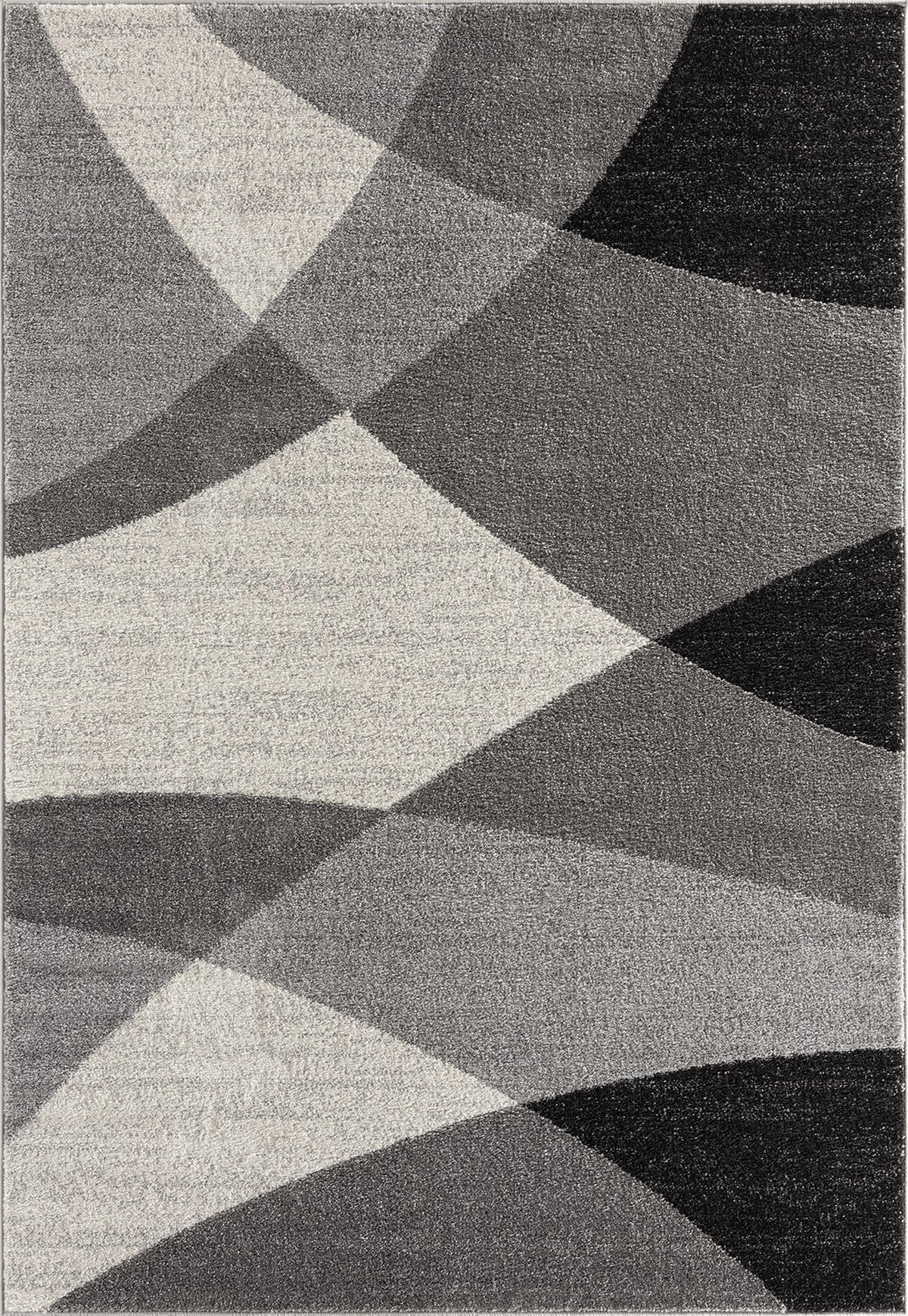 TEPPICH Niederflor Abstrakt THUR Polypropylen Grau 80 x 140 cm - Grau, Textil (80/140cm) - KADIMA DESIGN