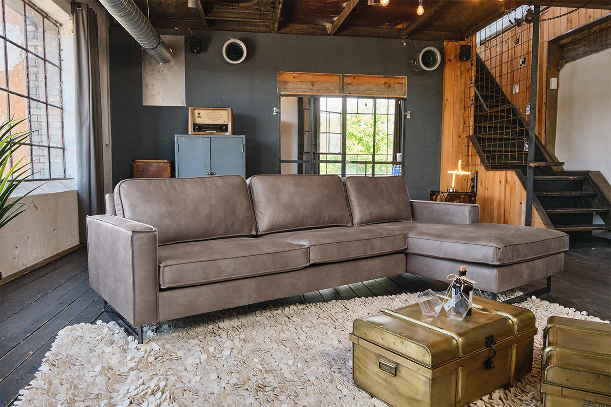 ECKSOFA VILNIUS Anthrazit Kunstleder - Anthrazit/Schwarz, Leder/Textil (286/170cm) - KAWOLA