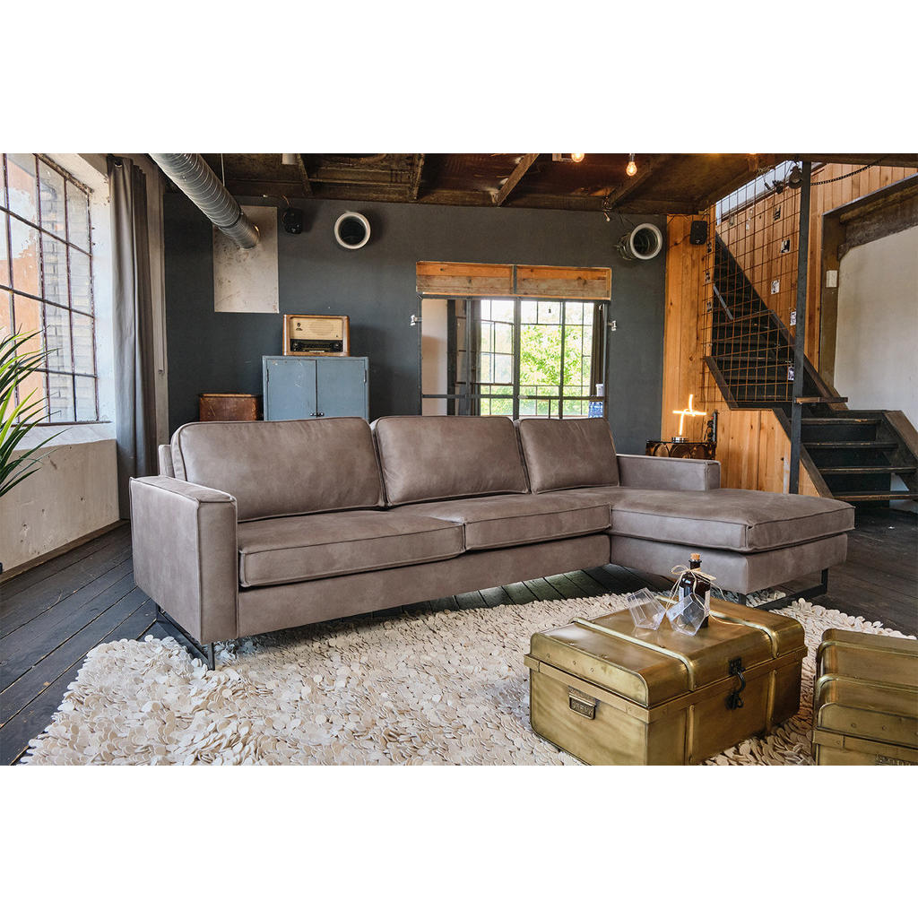 Thumbnail - Kawola Ecksofa, Anthrazit, Leder, 3-Sitzer, Füllung: Kaltschaum, Ottomane rechts, L-Form,L-Form, 286x170 cm, Wohnzimmer,...