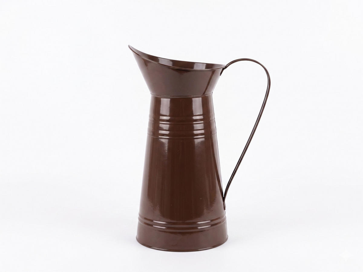 VÁZA Roger, čokoládová, 27/17/38,5 cm - hnědá, kov (38.5cm) - Mondex