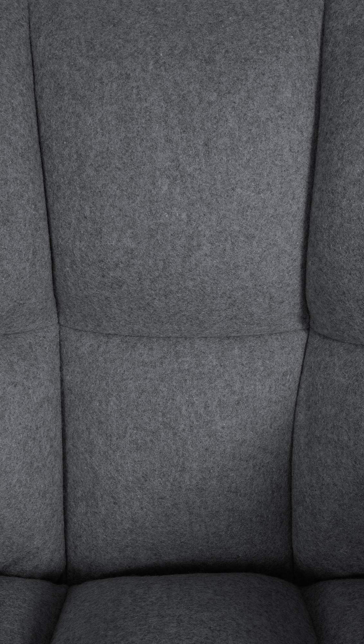 SESSEL Filz Grau - Schwarz/Grau, Textil/Metall (64/75/48cm) - CLP