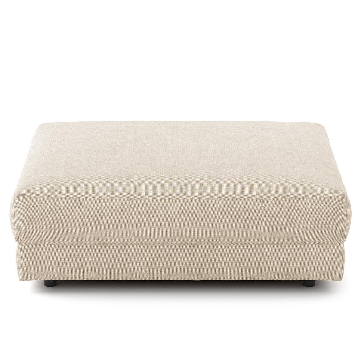 POLSTERHOCKER - Beige/Schwarz, Kunststoff/Textil (105/38/117cm) - home24