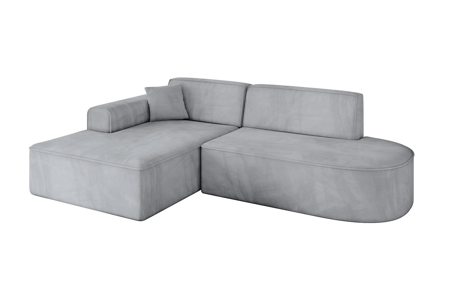 ECKSOFA Ottomane Links IREA-L1-v3 - 232x165x77 cm Grau - Titanfarben, Holzwerkstoff/Textil (232/165cm) - ALTDECOR