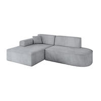ECKSOFA Ottomane Links IREA-L1-v3 - 232x165x77 cm Grau - Titanfarben, Holzwerkstoff/Textil (232/165cm) - ALTDECOR