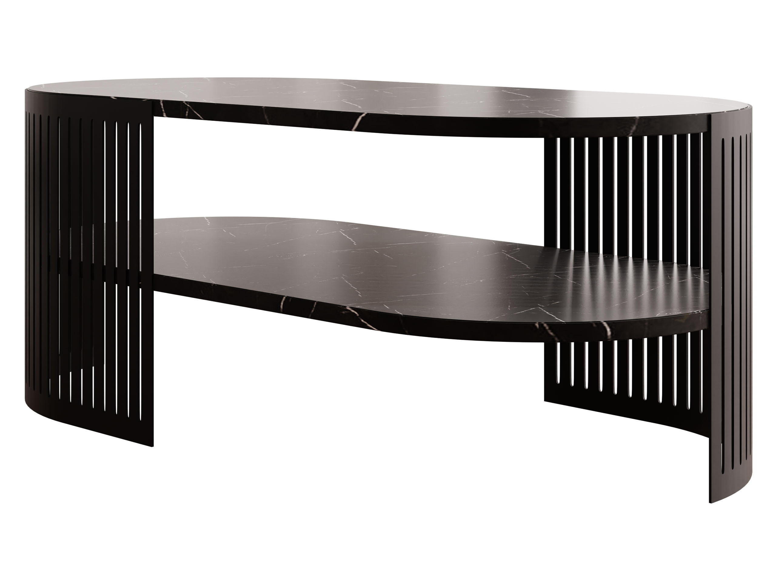 COUCHSITCH Fikoli Oval II - Multicolor/Schwarz, Holzwerkstoff/Metall (100/50/40cm) - MIRJAN24