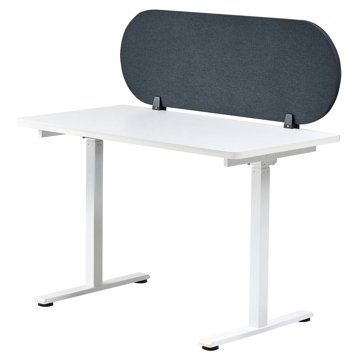 PANOU SEPARATOR DE BIROU 120/40 cm gri închis Sparky - gri închis, material textil (120/40/2cm) - Beliani