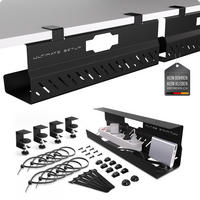 KABELKANAL Schreibtisch - Kabelmanagement Schreibtisch - Schwarz, 2er-Set - Schwarz, Metall (43/11/13cm) - Ultimate Setup