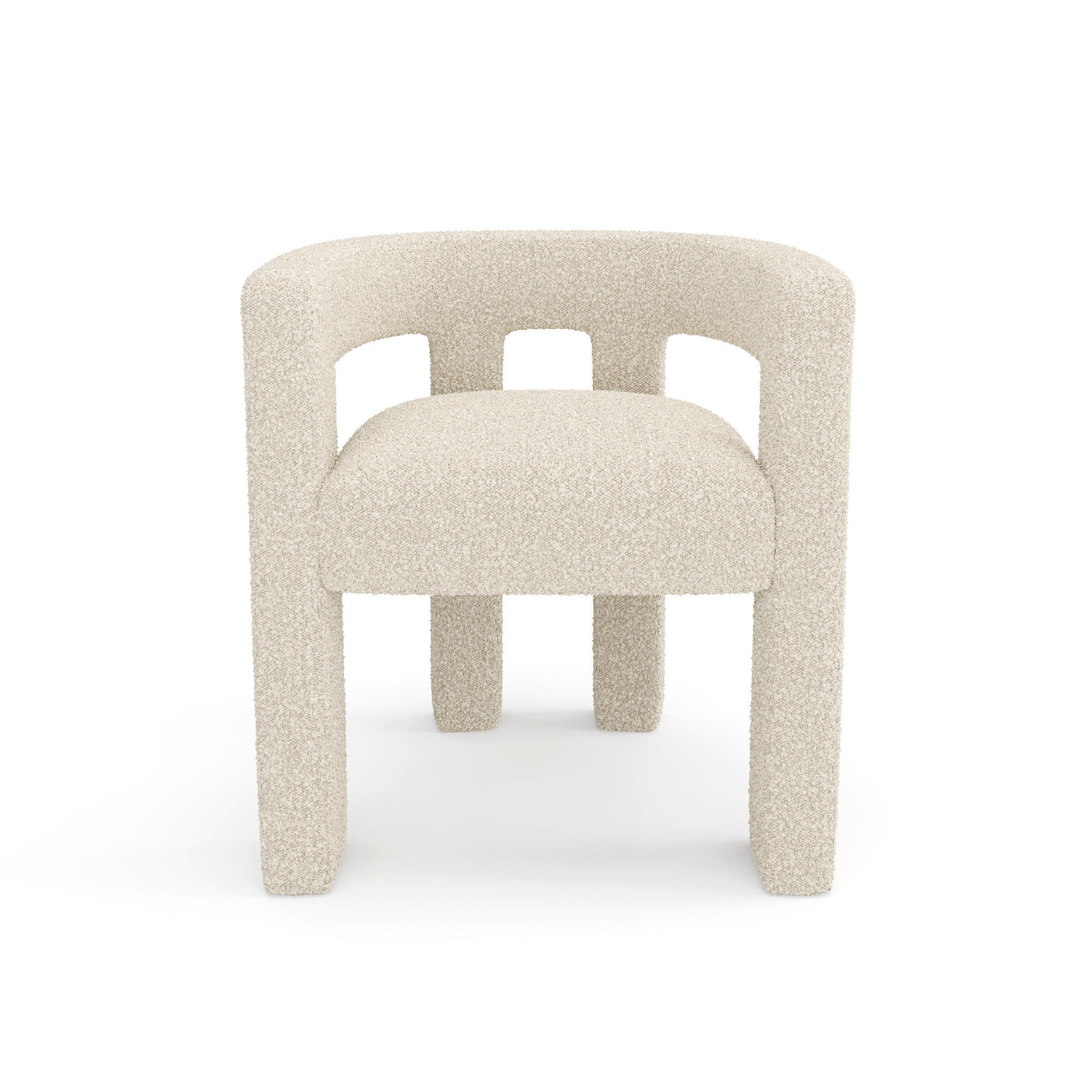 ESSZIMMERSTUHL Bouclé-Stoff Beige 66cm - Beige, Textil (66/68/55cm) - Sia Home