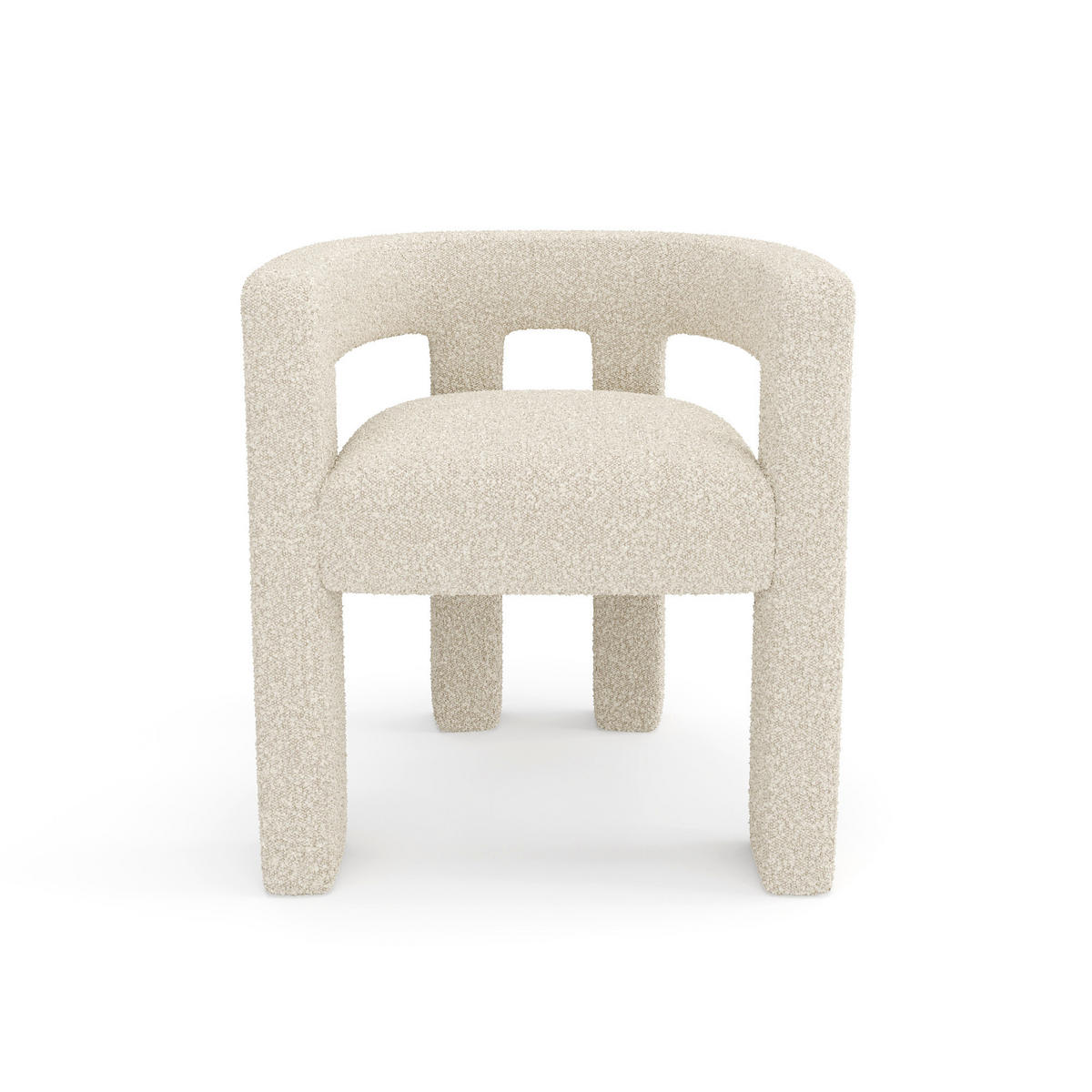 ESSZIMMERSTUHL Bouclé-Stoff Beige 66cm - Beige, Textil (66/68/55cm) - Sia Home