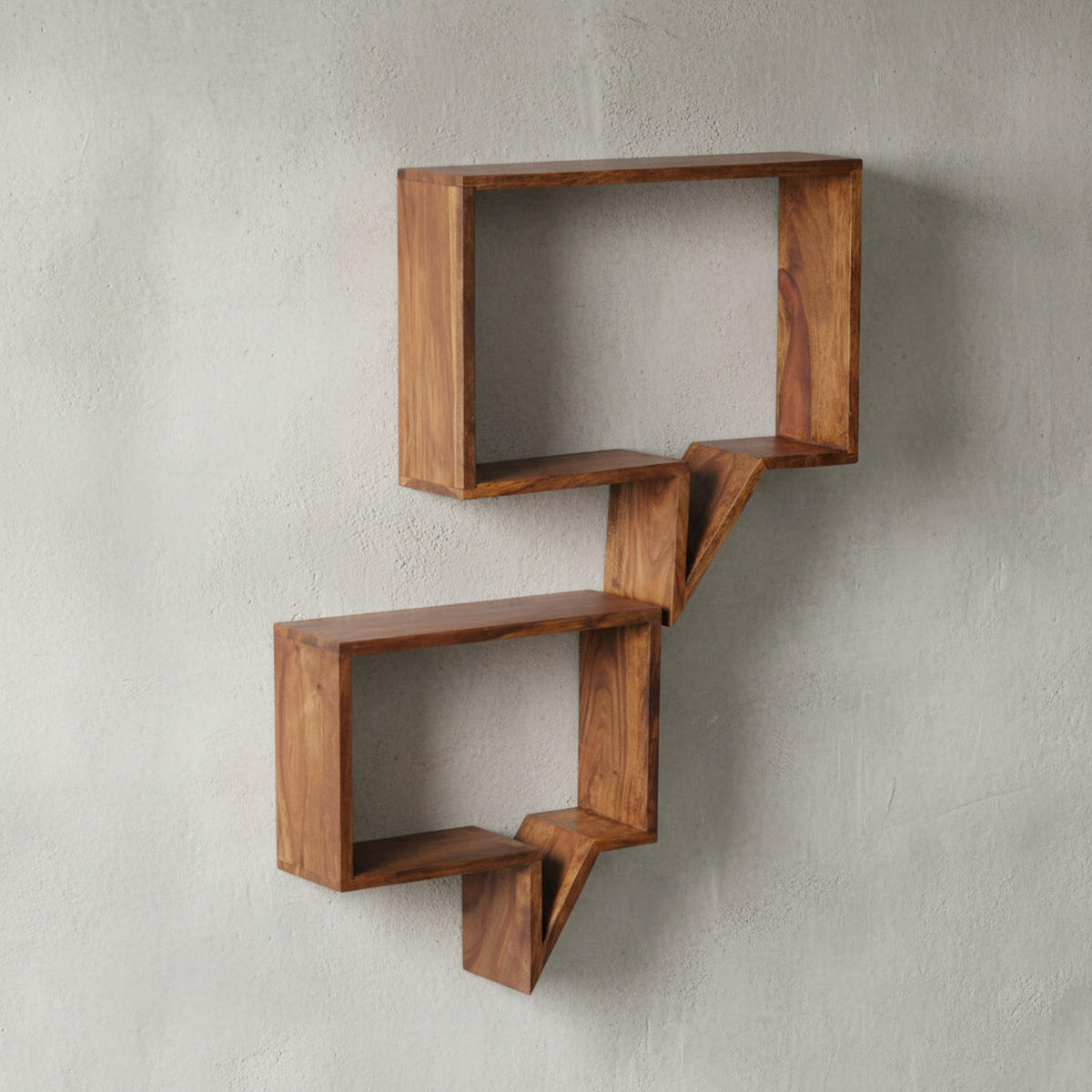 WANDREGAL Set NAKO Massivholz Zeitungsablage, Braun 50x13x49 cm - Braun, Holz (50/49/13cm) - KADIMA DESIGN