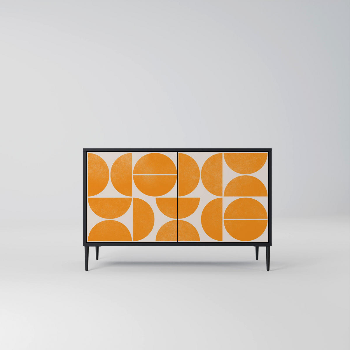 SIDEBOARD RECURRING DREAMS, Eicheneffekt, 111x42x77,5 cm, 2 Türen - Eichefarben/Buchefarben, Holzwerkstoff/Buchenholz (111/77.5/42cm) - SpaceRebels