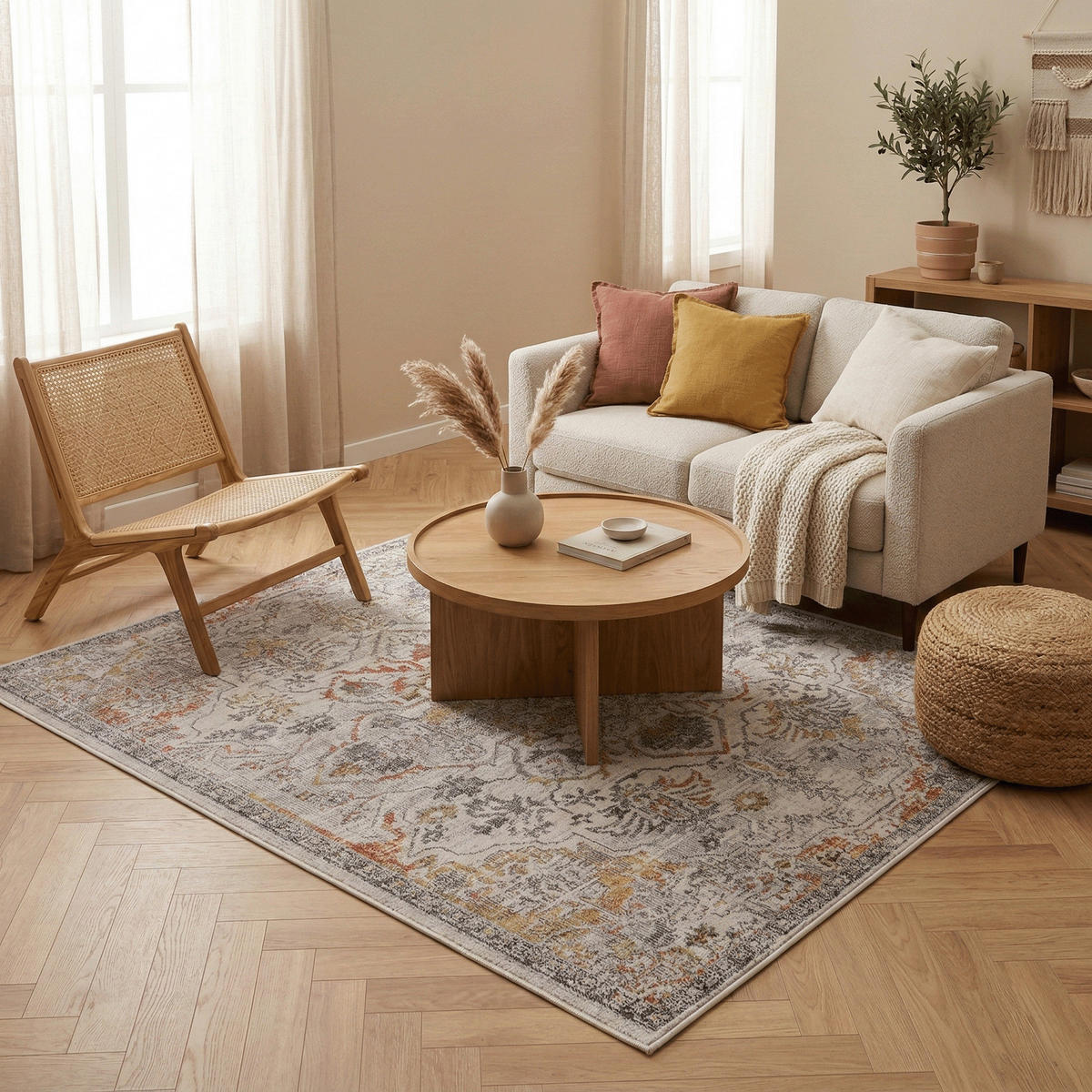 INDOOR OUTDOOR TEPPICH LAGOS VINTAGE - Terracotta, Textil (140/200cm) - Pergamon