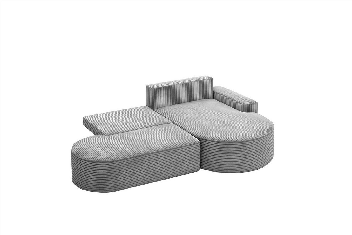 ECKSOFA Girona Mit Schlaffunktion - Hellgrau, Holzwerkstoff/Textil (278/179cm) - Fun Möbel