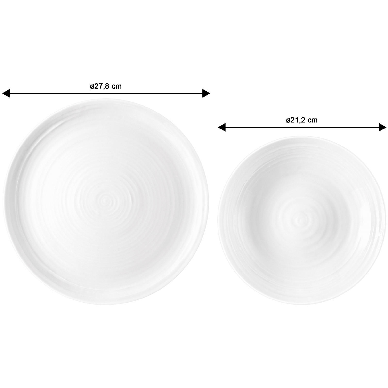 TAFELSERVICE Terra Uni weiß 12er Set - Weiß, Keramik (32.3/23.5/32.3cm) - Seltmann Weiden