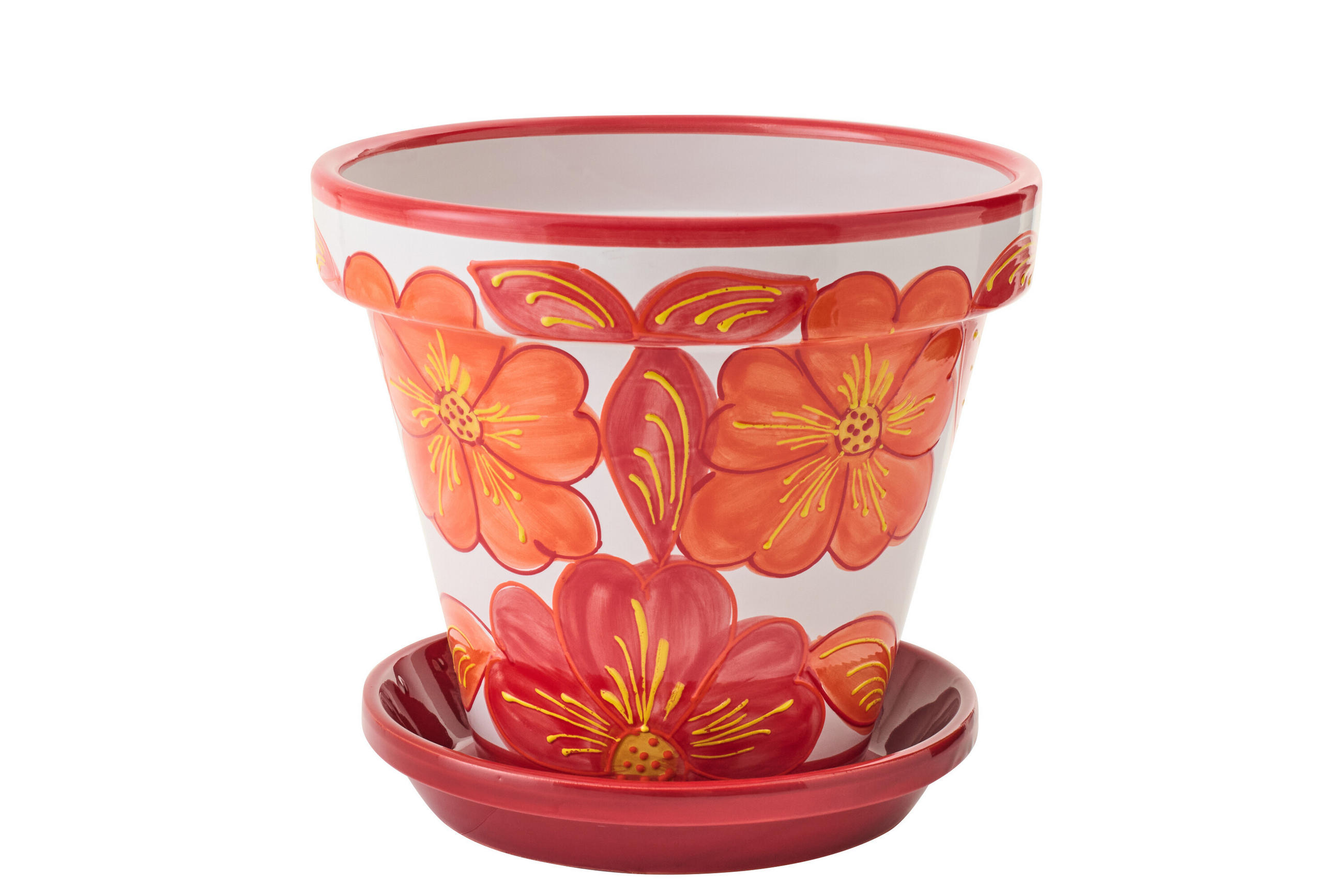 BLUMENTOPF OW Orange - Orange, Keramik (35/33cm) - J-Line
