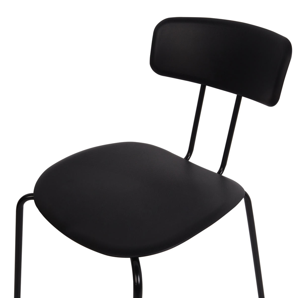 ESSZIMMERSTUHL 2er-Set Schwarz Sibley - Schwarz, Kunststoff (45/79/49cm) - Beliani