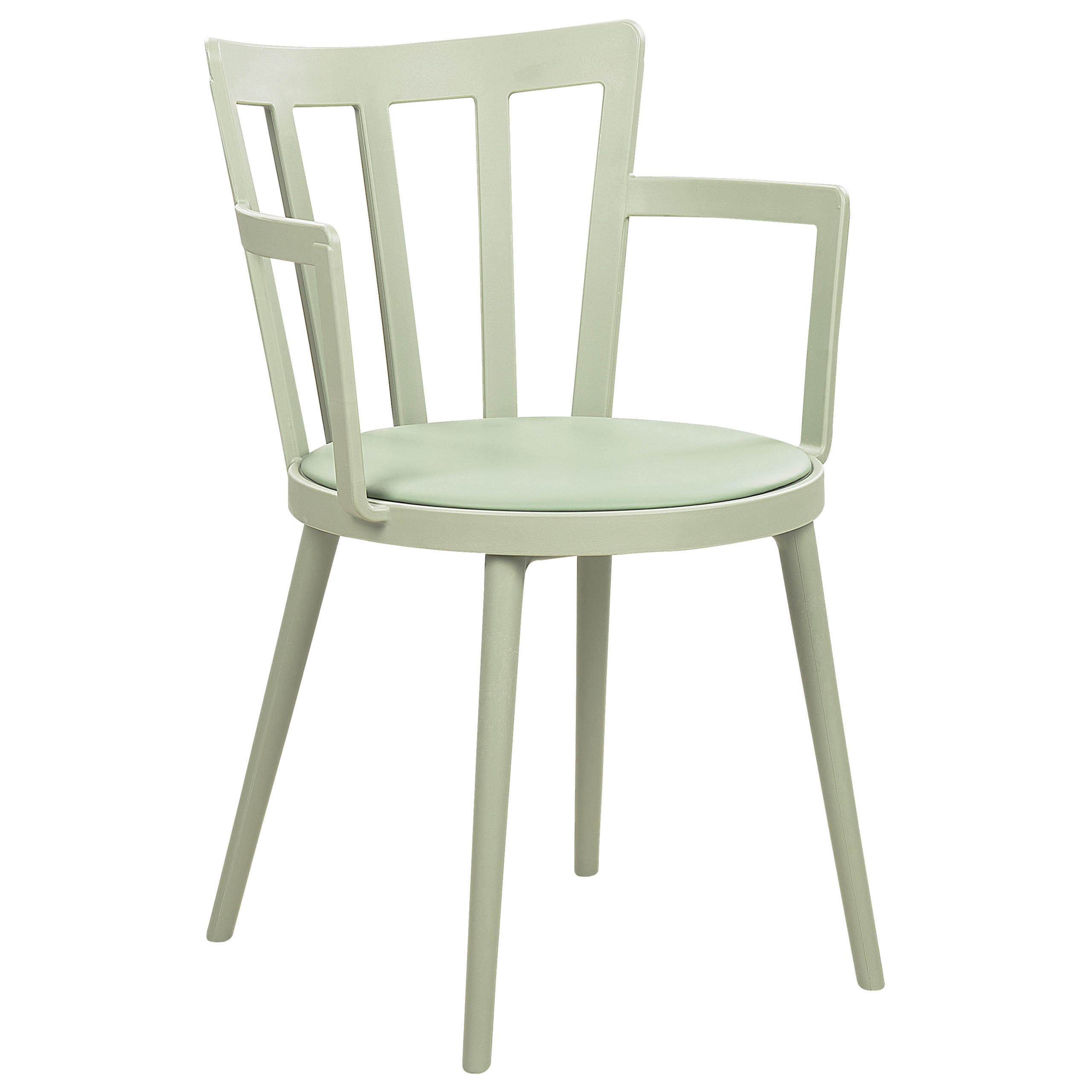 ESSZIMMERSTUHL 4er-Set Kunststoff Hellgrün Morill - Grün, Kunststoff (45/77/52cm) - Beliani