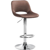BARHOCKER Camden Samt 86-107x42x46 cm braun - Braun, Textil (42/86/46cm) - furnicato