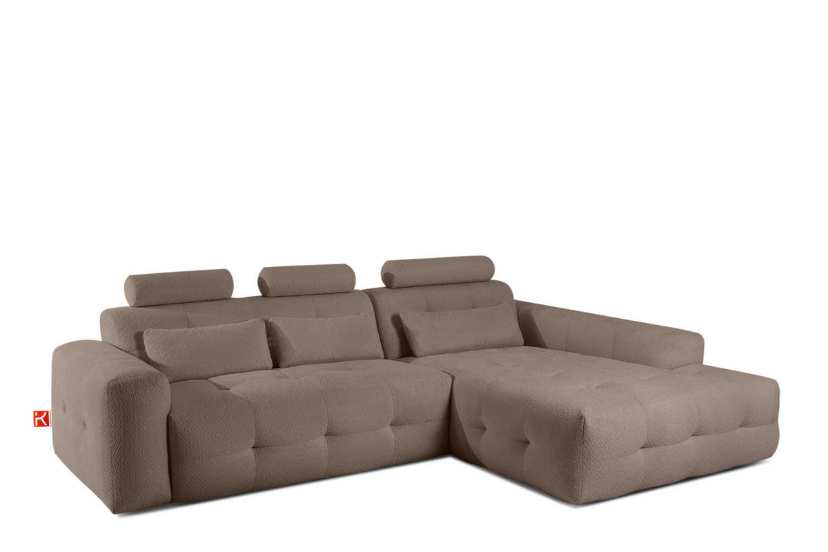 POLSTERMÖBELSET ALIGRA, 2-tlg, Braun - Braun, Holz/Holzwerkstoff (290/90/191cm) - KONSIMO®