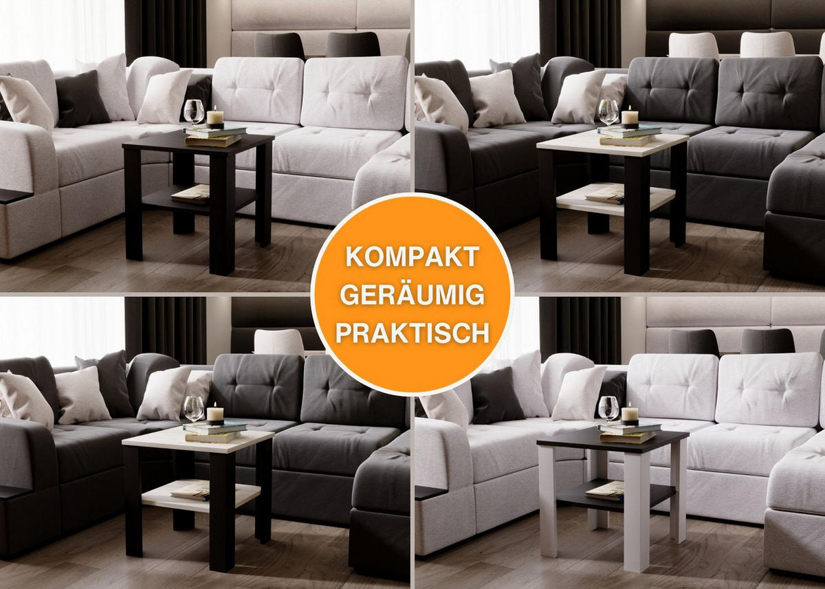 COUCHTISCH Lara53 53/47/53 - Schwarz, Holzwerkstoff (53/53/47cm) - RAUMHIRSCH FURNITURE