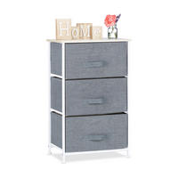 REGALSYSTEM - Grau, Holzwerkstoff/Textil (45/73/30cm) - Relaxdays