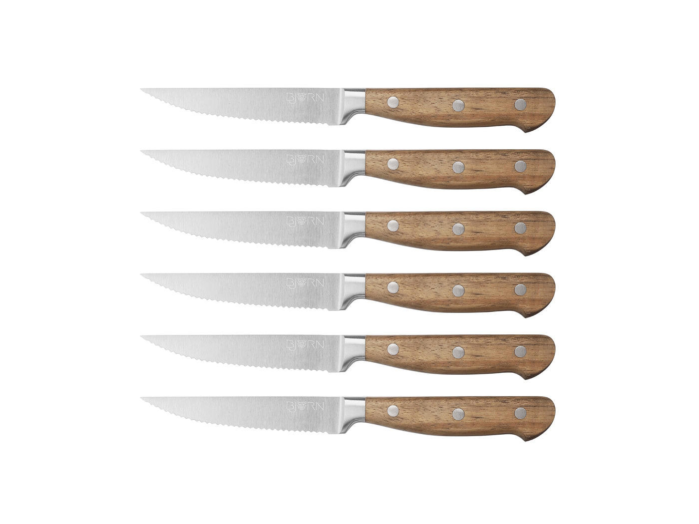 STEAKMESSER Jakob - 6er-Set - Silberfarben, Metall (22cm) - Björn
