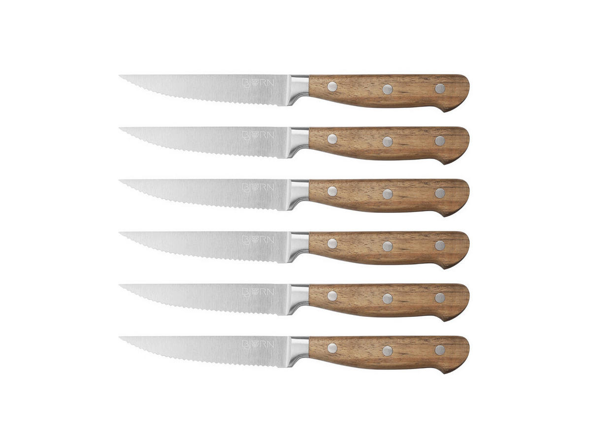 STEAKMESSER Jakob - 6er-Set - Silberfarben, Metall (22cm) - Björn