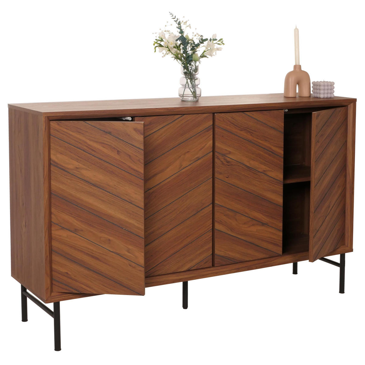 SIDEBOARD Braun - Braun, Holz (151/94/40cm) - MCW
