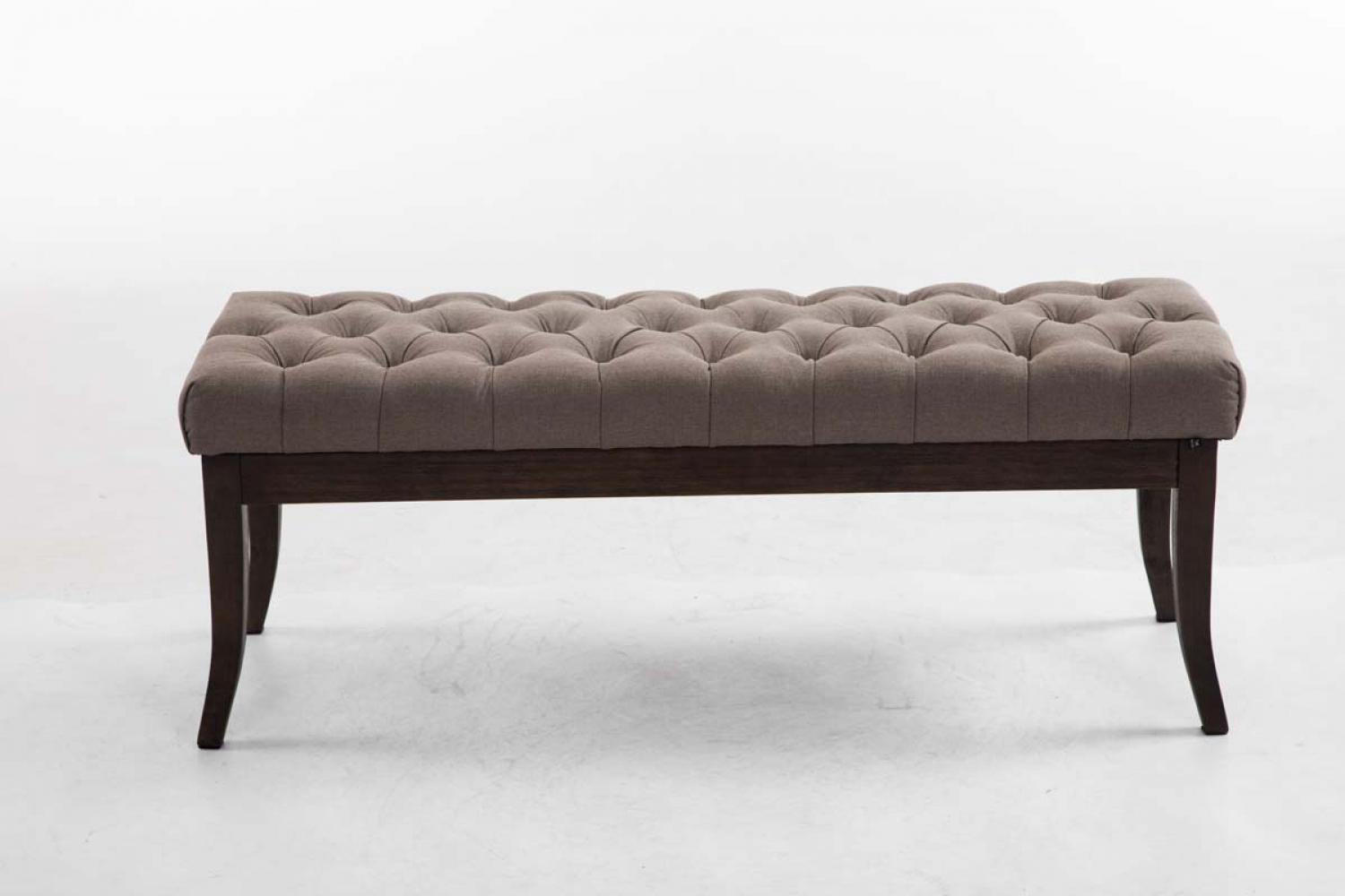 SITZBANK 120/38 cm Stoff Taupe - Taupe, Holz/Textil (120/46/38cm) - CLP