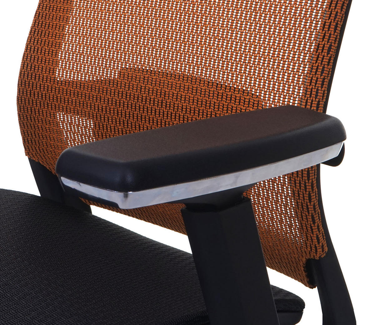 DREHSTUHL HxBxT 124,5x63x68cm Sitzhöhe 45cm ergonomisch Kopfstütze Stoff/Textil Schwarz/Orange - Orange, Textil (63/124.5/68cm) - PROREGAL