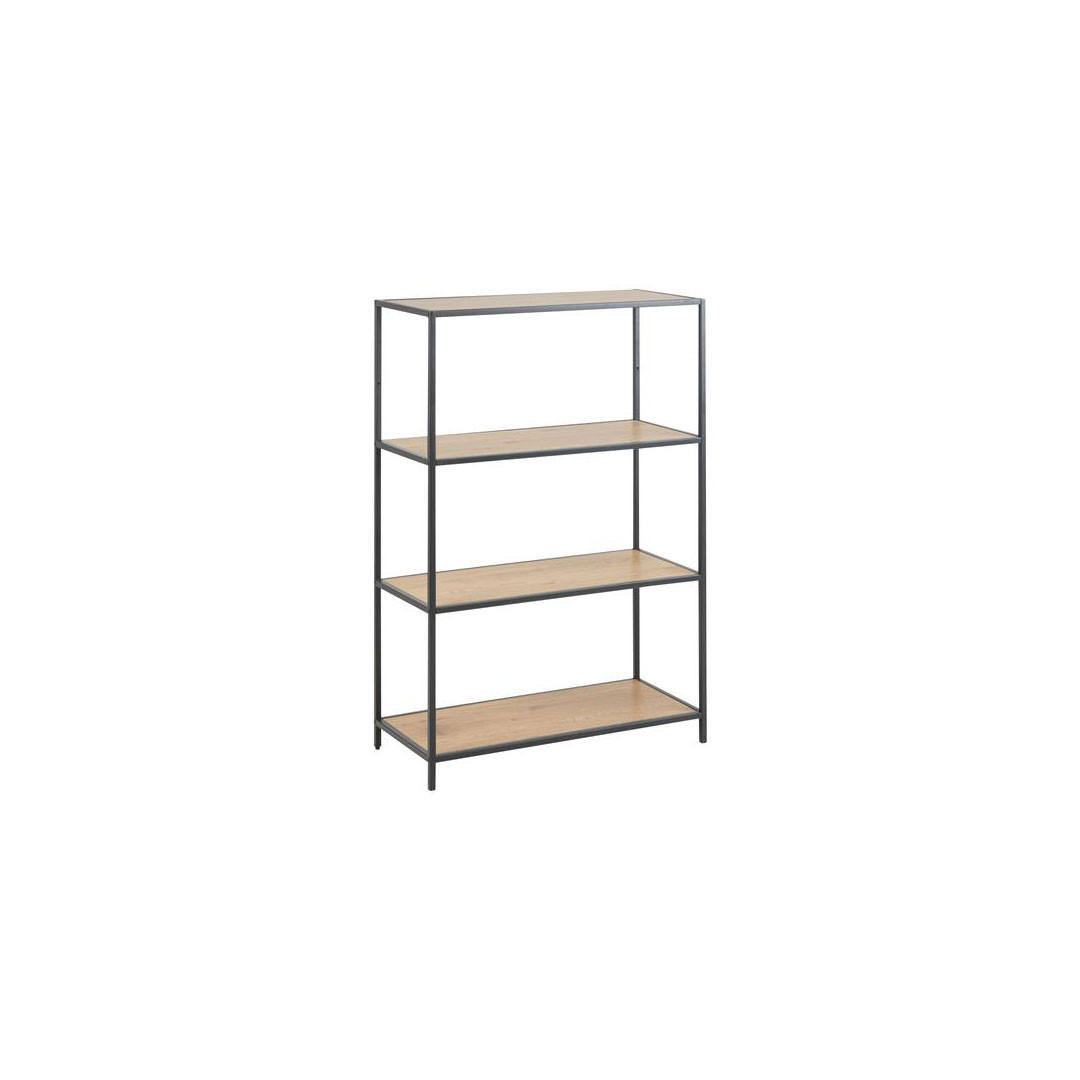 BÜCHERREGAL Sea Schwarz 77/35/114 cm - Schwarz, Papier (77/114/35cm) - ebuy24