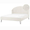 POLSTERBETT mit Lattenrost 140x200 cm Weiß Ambillou - Creme, Textil (140/200cm) - Beliani
