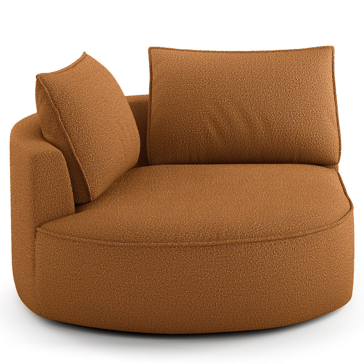 OTTOMANE - modular - Beige/Schwarz, Kunststoff/Textil (126/82/154cm) - home24